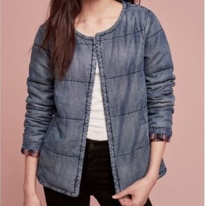 Anthropologie Quilted Car Coat MEDIUM